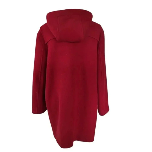 Eddie Bauer Women's Red Toggle Wool Coat, Size Petite Medium - Picture 4 of 7